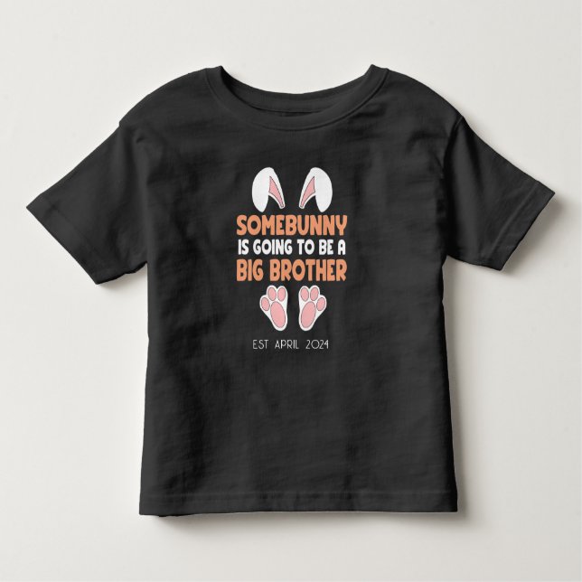 Camiseta De Bebé Anuncio de embarazo personalizado de Pascua Herman (Anverso)