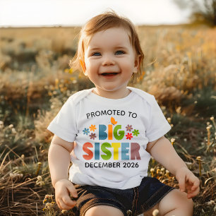 Camiseta De Bebé Anuncio de promoción a hermana mayor