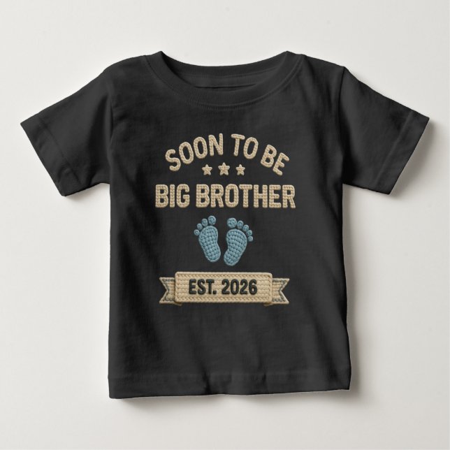 Camiseta De Bebé anuncio de ropa del hermano mayor 2026 (Anverso)