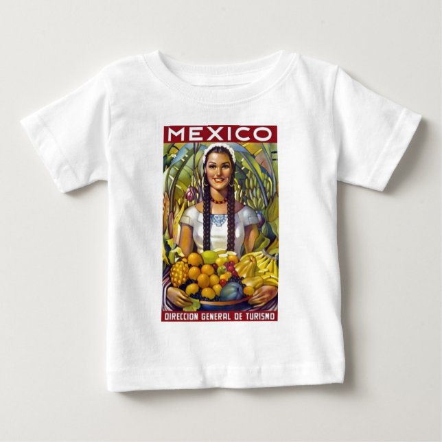 Camiseta De Bebé Anuncio de turismo de viajes en México (Anverso)