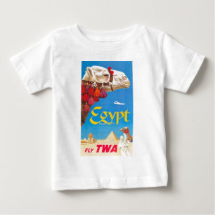 Camiseta De Bebé Anuncio de viaje aéreo de Egipto vintage