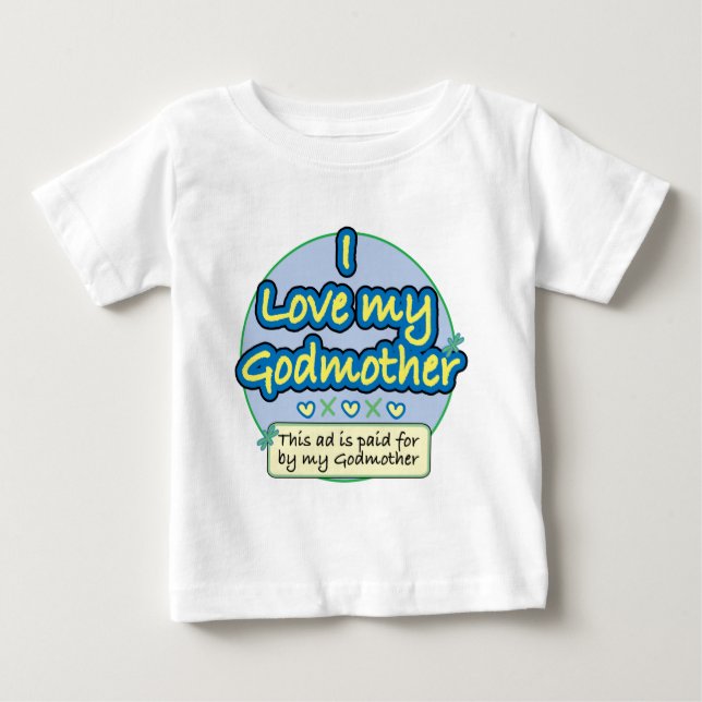 Camiseta De Bebé Anuncio pagado por mi azul de la madrina (Anverso)
