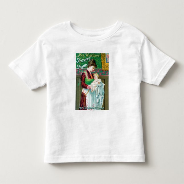 Camiseta De Bebé Anuncio para el jarabe calmante de señora Winslows (Anverso)