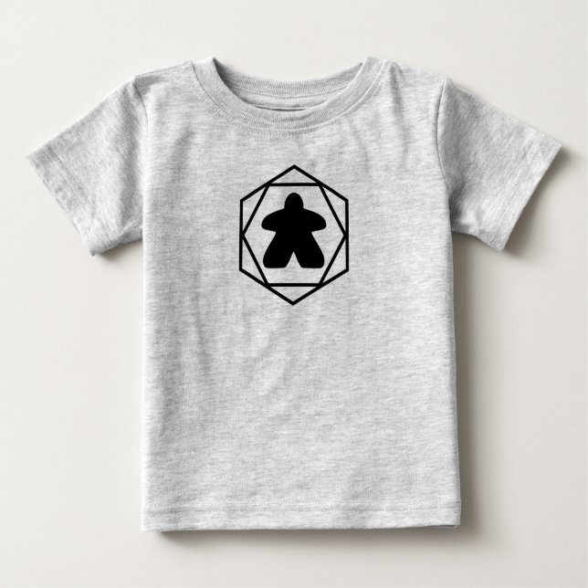 Camiseta De Bebé Anytime Meeple Black Art Toddler Shirt (Anverso)