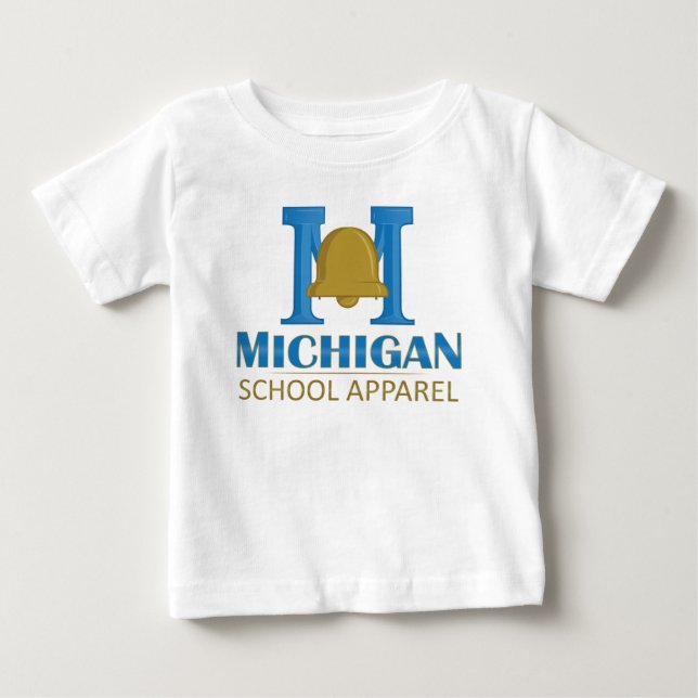 Camiseta De Bebé Aparato escolar de Michigan (Anverso)