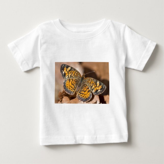 Camiseta De Bebé Aparatos y regalos de tela marrón y Naranja (Anverso)