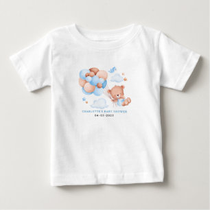 Camiseta de bebé “Apenas podemos esperar” con oso