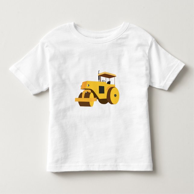 Camiseta De Bebé Aplanadora Compactadora Camión de Construcción (Anverso)
