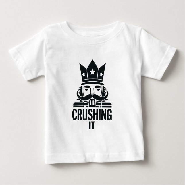 Camiseta De Bebé Aplastar a los cómicos Navidades (Anverso)