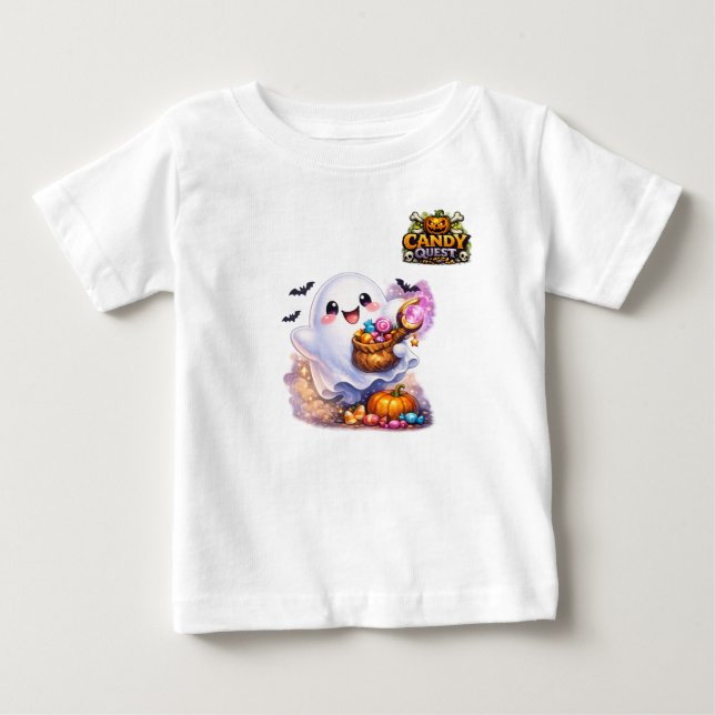 Camiseta De Bebé Aplicación Candy Quest 'Boo' para niños pequeños (Anverso)