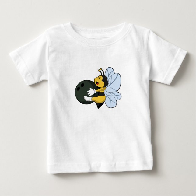 Camiseta De Bebé Apostar en el Bowling con bolas (Anverso)