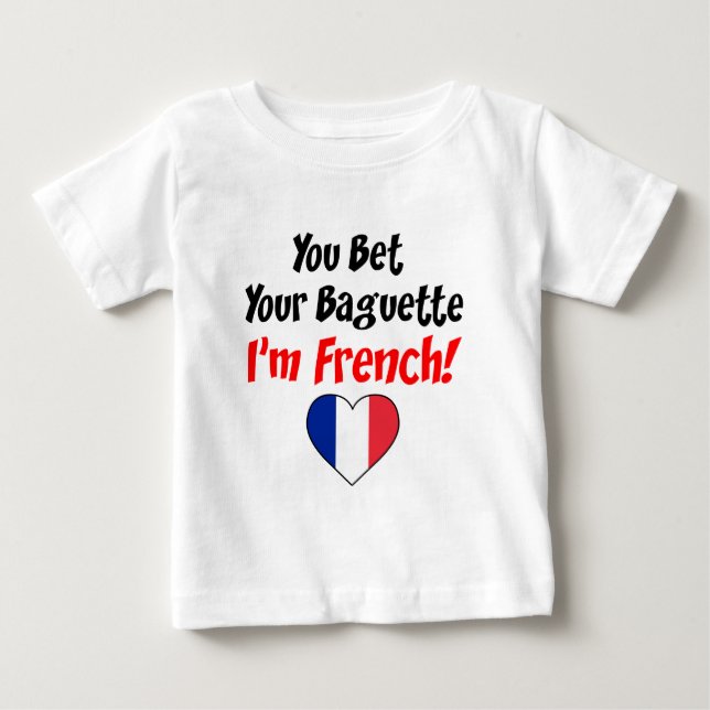 Camiseta De Bebé Apostar tu Baguette French (Anverso)