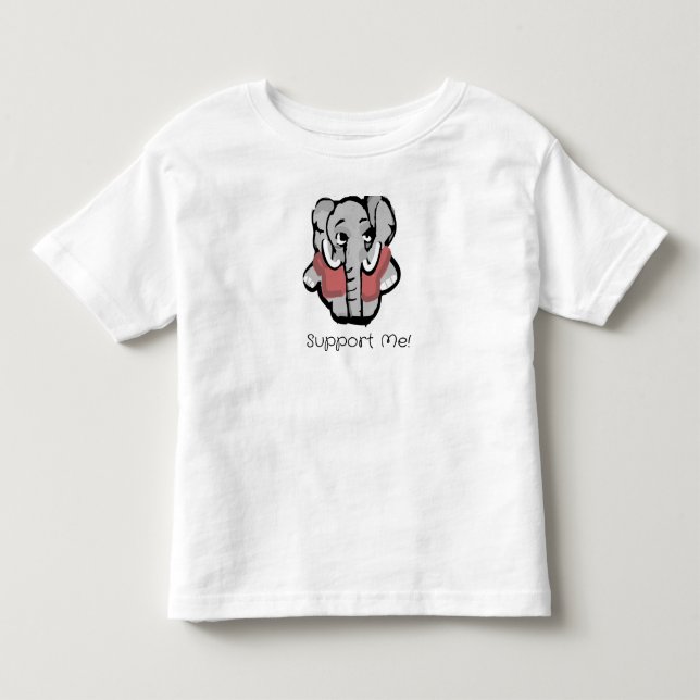 Camiseta De Bebé Apoya a mi elefante (Anverso)