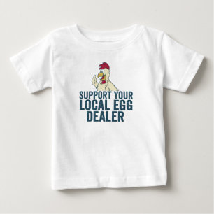 Camiseta De Bebé Apoya a su comerciante local de huevos Divertido D