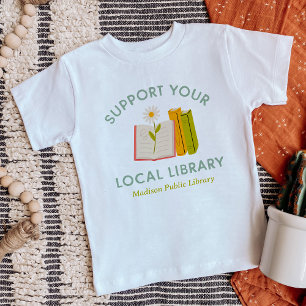 Camiseta De Bebé Apoye a su Personalizado de biblioteca local