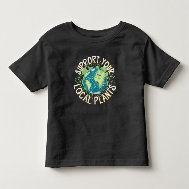 Camiseta De Bebé Apoye sus plantas locales (Anverso)
