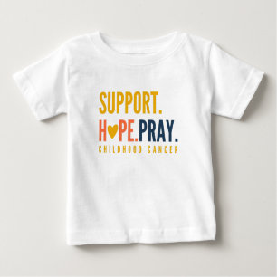 Camiseta De Bebé apoyo al cáncer infantil esperanza rezar la camise