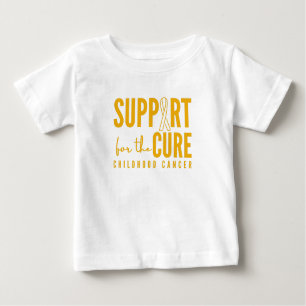 Camiseta De Bebé apoyo al cáncer infantil para la cura Baby T-Shirt