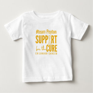 Camiseta De Bebé apoyo de nombre personalizado para el cáncer infan