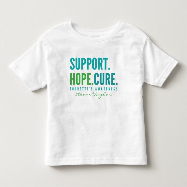Camiseta De Bebé apoyo de tourette Nombre personalizado Toddler T-S (Anverso)