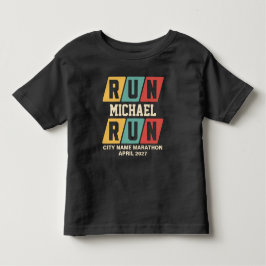 Camiseta De Bebé Apoyo para el Maratón de Nombre Personalizado Retr