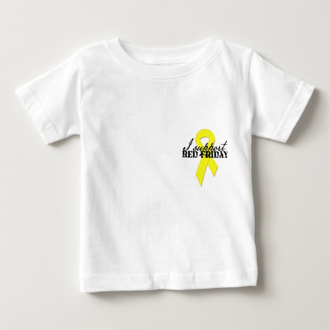 Camiseta De Bebé Apoyo viernes rojos (6-24mo) (Anverso)