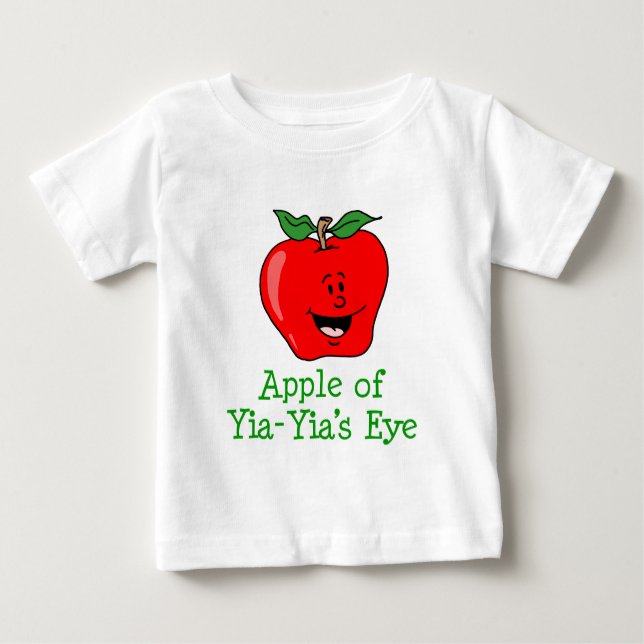 Camiseta De Bebé Apple de los ojos de Yia-Yia (Anverso)