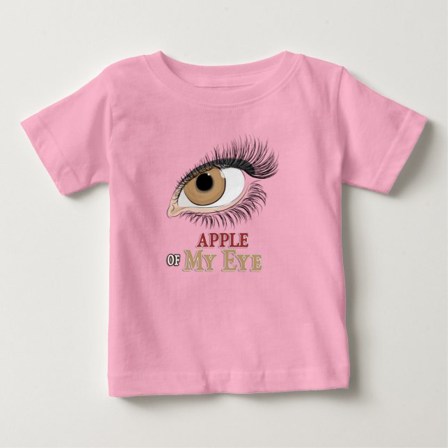 Camiseta De Bebé Apple of My Eye Eyelashes Art (Anverso)