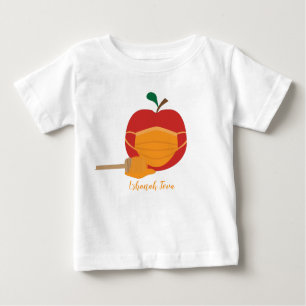 Camiseta De Bebé Apple y miel con máscara facial Naranja