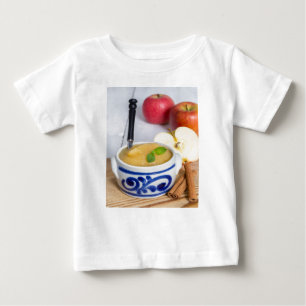 Camiseta De Bebé Applesauce con canela en tazón de gres