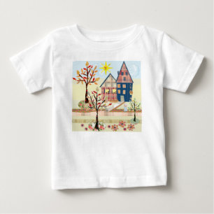 Camiseta De Bebé Applias, casas, aldea
