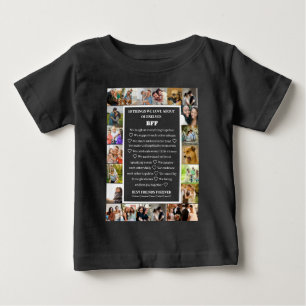 Camiseta De Bebé Apreciación de amistad   Collage de fotos BFF 22