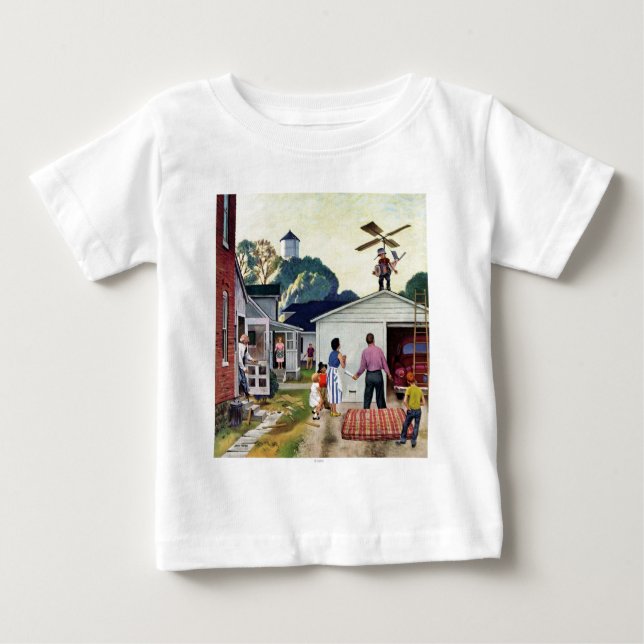 Camiseta De Bebé Aprender a volar (Anverso)