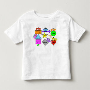 Camiseta De Bebé Aprendizaje de la camisa: Formas con el equipo del