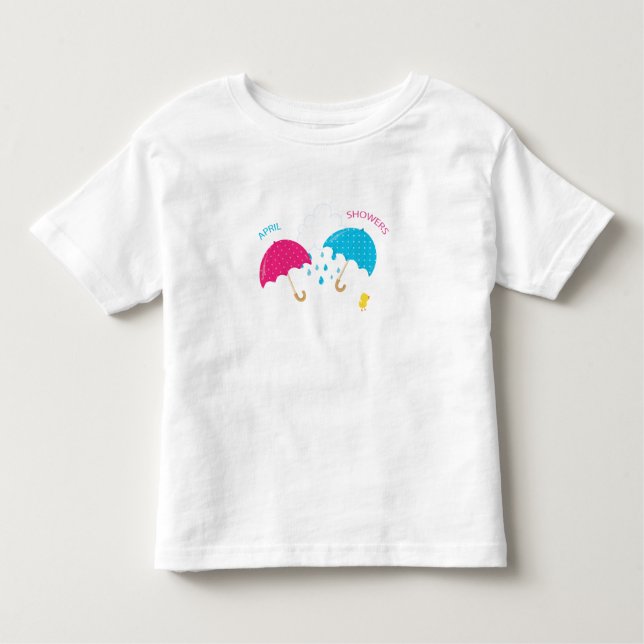 Camiseta De Bebé April Showers Rainy Day Umbrelles (Anverso)