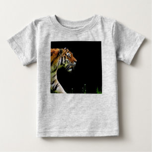 Camiseta De Bebé Aproximación de tigres - Arte de animales salvajes