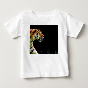 Camiseta De Bebé Aproximación de tigres - Arte de animales salvajes