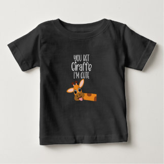 Camiseta De Bebé Apuesto a que Giraffe soy un bebé pequeño y lindo