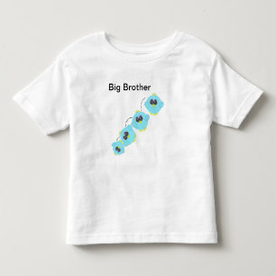 Camiseta De Bebé Aqua Baby Bird Big Brother