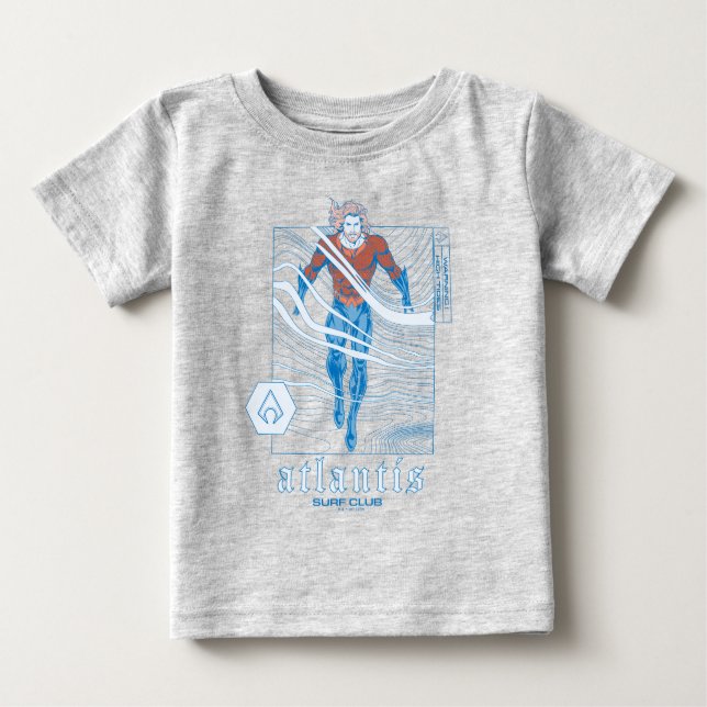 Camiseta De Bebé Aquaman - Atlantis Surf Club (Anverso)