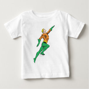 Camiseta De Bebé Aquaman Leaps Up