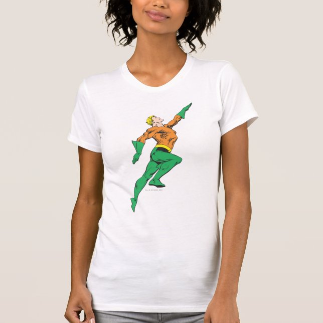 Camiseta De Bebé Aquaman Leaps Up (Anverso)