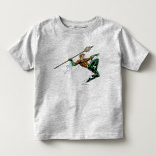 Camiseta De Bebé Aquaman Lunging con voz