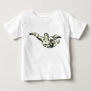 Camiseta De Bebé Aquaman Soars BW