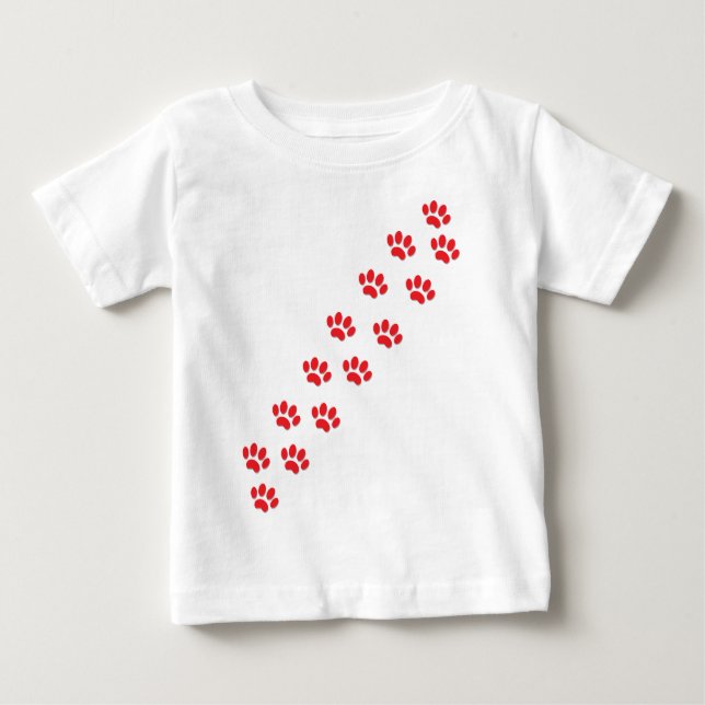 Camiseta De Bebé Aquí las paradas de gatos Kitty (Anverso)