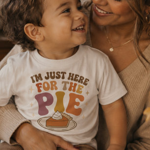 Camiseta De Bebé Aquí por la Tarta, Lindo y Divertido Día de Acción