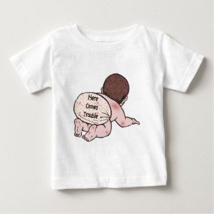 Camiseta De Bebé Aquí viene el problema del bebé