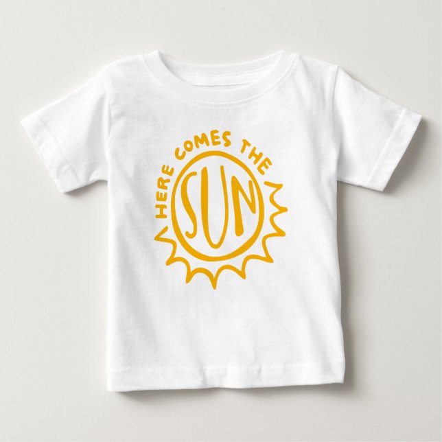 Camiseta De Bebé Aquí viene el sol (Anverso)