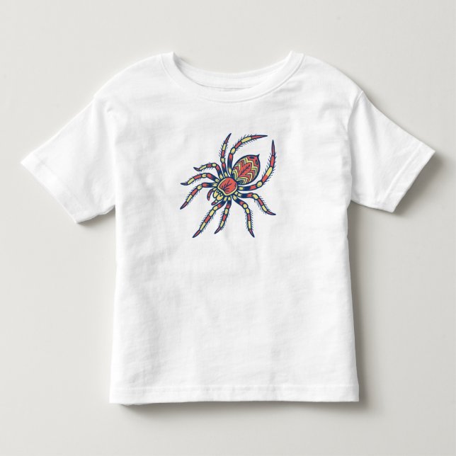 Camiseta De Bebé Araña colorida (Anverso)