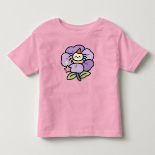 Camiseta De Bebé Araña de fiesta linda en flor púrpura